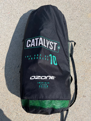 Used 2022 Ozone CATALYST V3 Kite Only with Technical Bag Bright Green/White 10m Kite